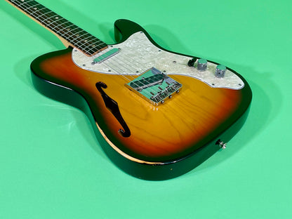 1971 Fender Telecaster Thinline 3-color Sunburst Rosewood fingerboard!