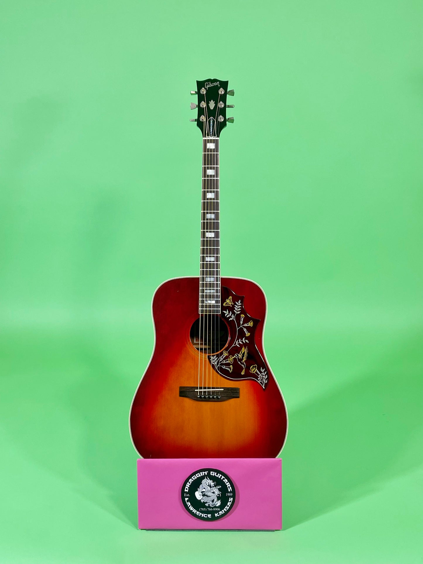 1980 Gibson Hummingbird Cherry Sunburst Minty!