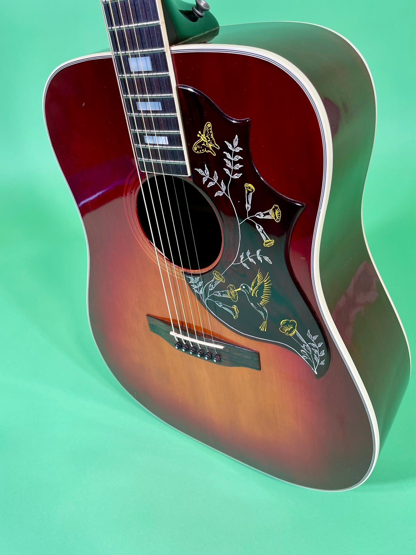 1980 Gibson Hummingbird Cherry Sunburst Minty!