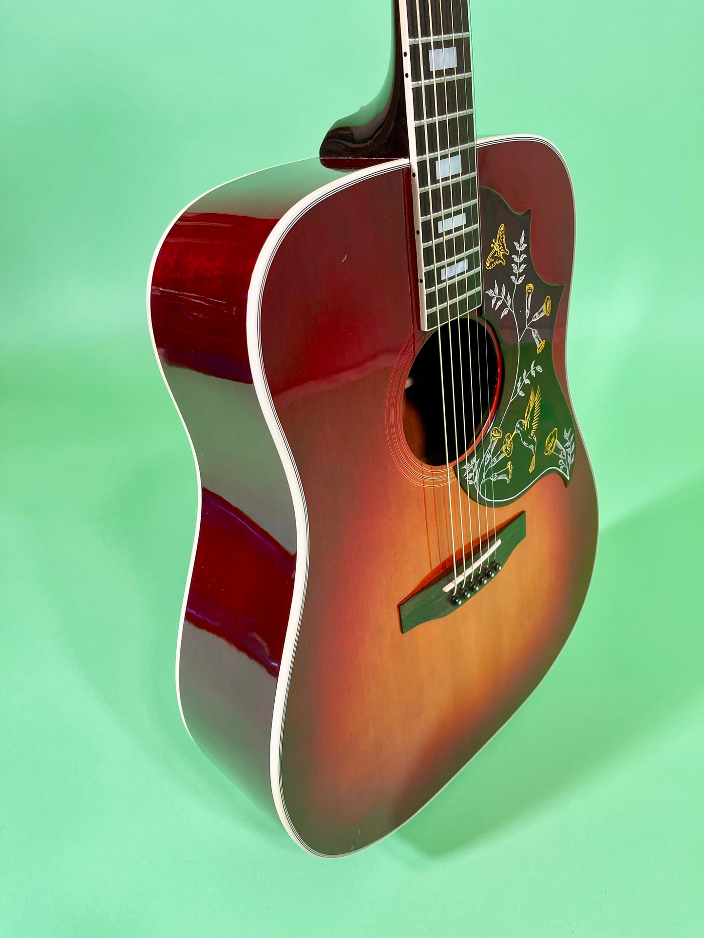 1980 Gibson Hummingbird Cherry Sunburst Minty!