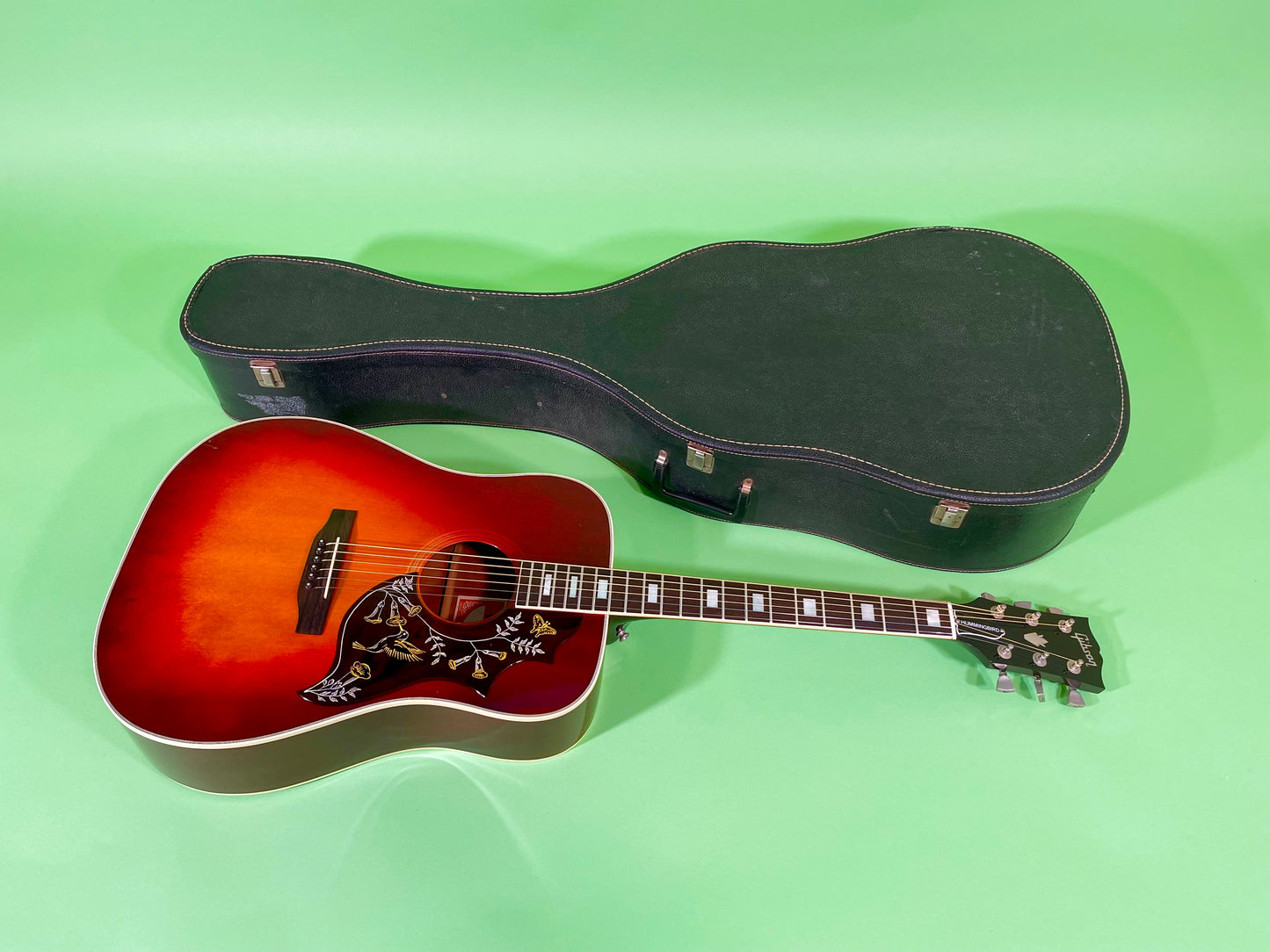 1980 Gibson Hummingbird Cherry Sunburst Minty!