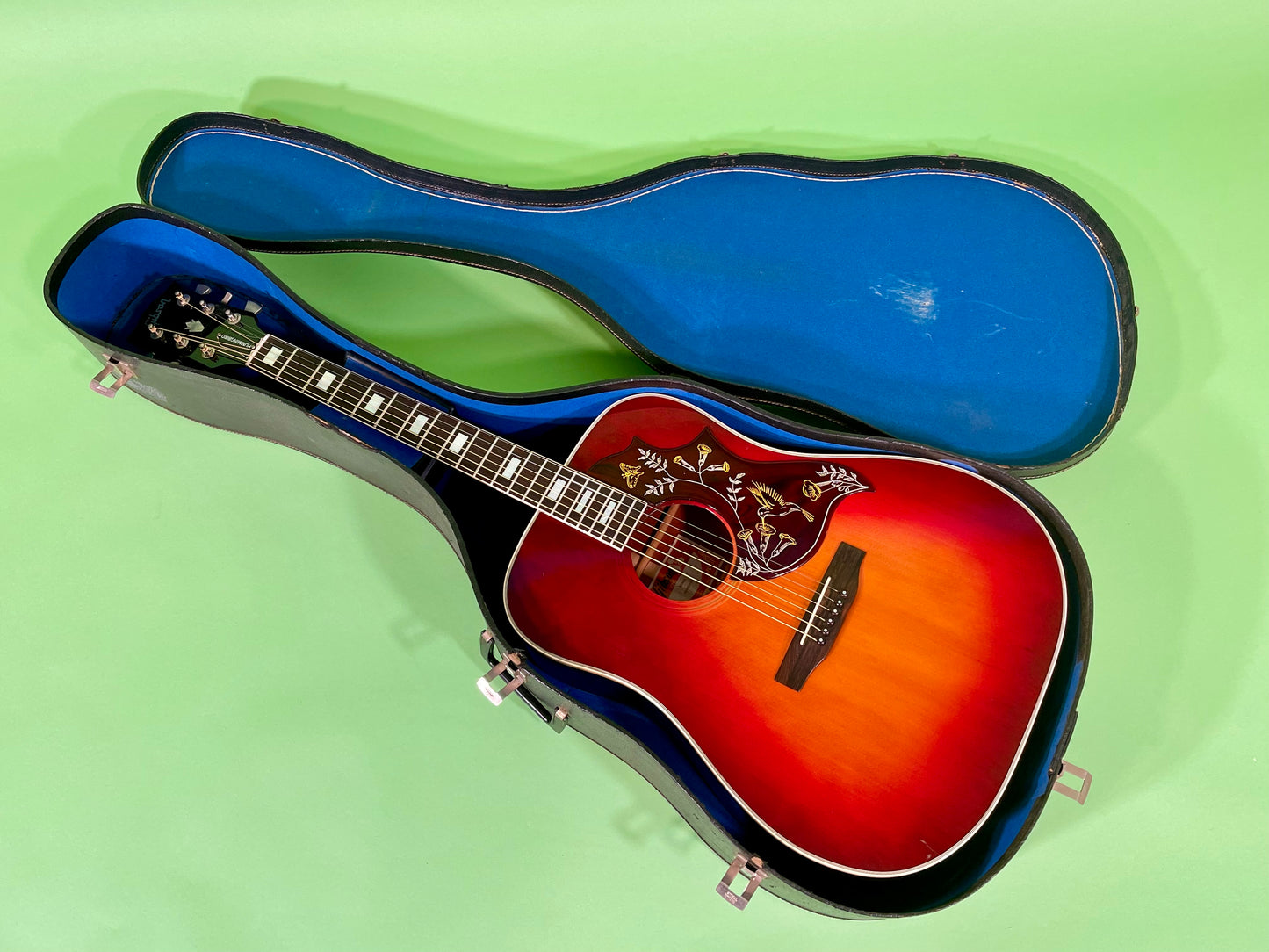 1980 Gibson Hummingbird Cherry Sunburst Minty!